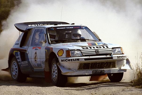 120 Jahre reicht die Peugeot-Motorsportgeschichte auf Rallye- und Rundstreckenpisten zurück. Der 205 Turbo 16 leistet 1986 rund 200 PS. Foto: PSA/dpp-AutoReporter